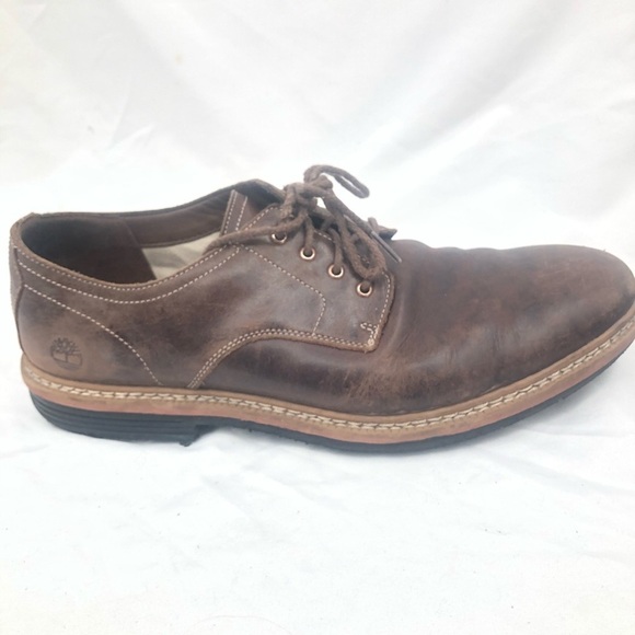 Timberlands men’s brown leather lace‎ ups size 12 - Picture 4 of 9